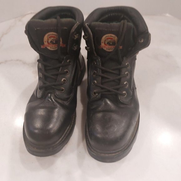 Brahma Gus Steel Toe Mens Work Leather Boots Black‎ Size 8.5EE main image 5
